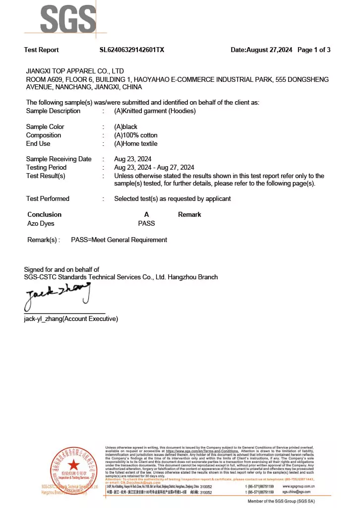 clothing certification 1