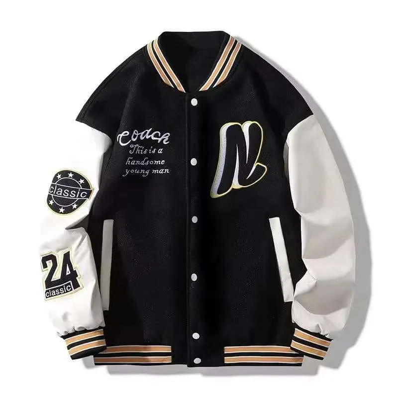 custom logo embroidery varsity jackets