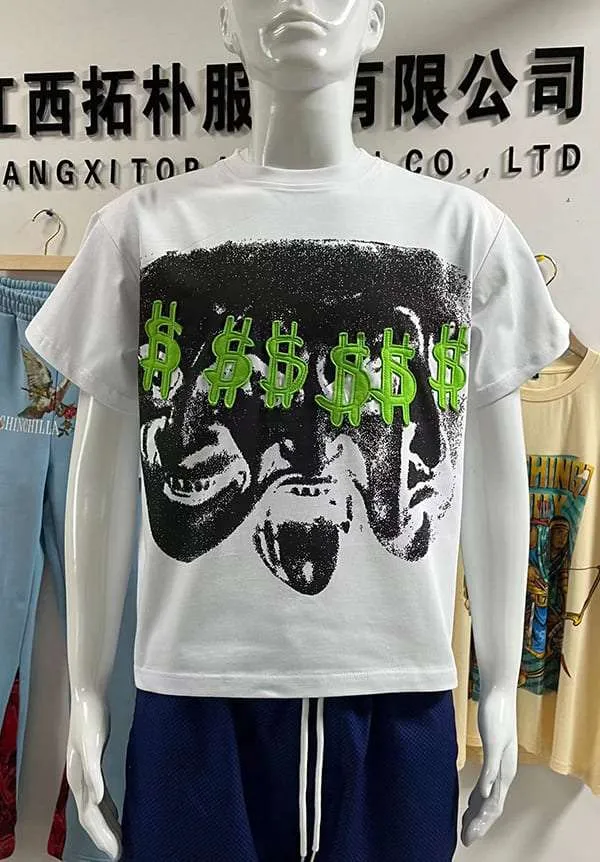 custom embroidery white t shirt