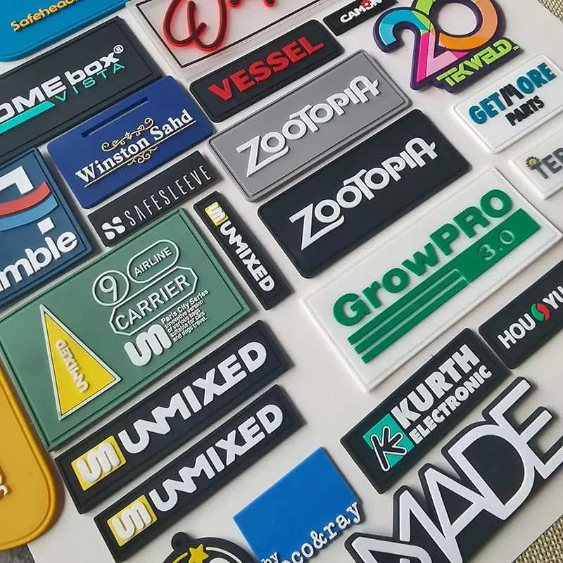custom rubber labels