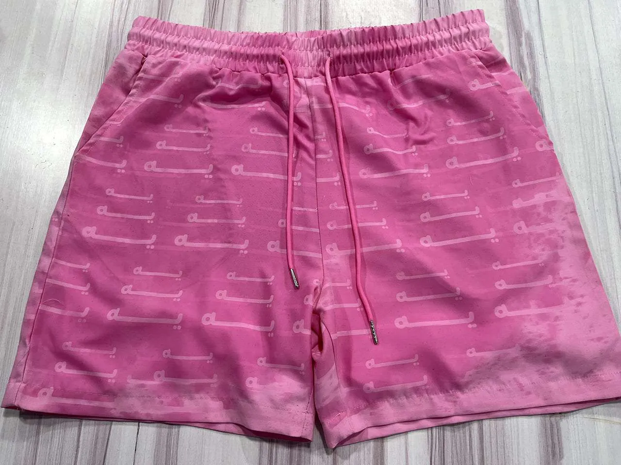 customized logo sweat activated swim shorts