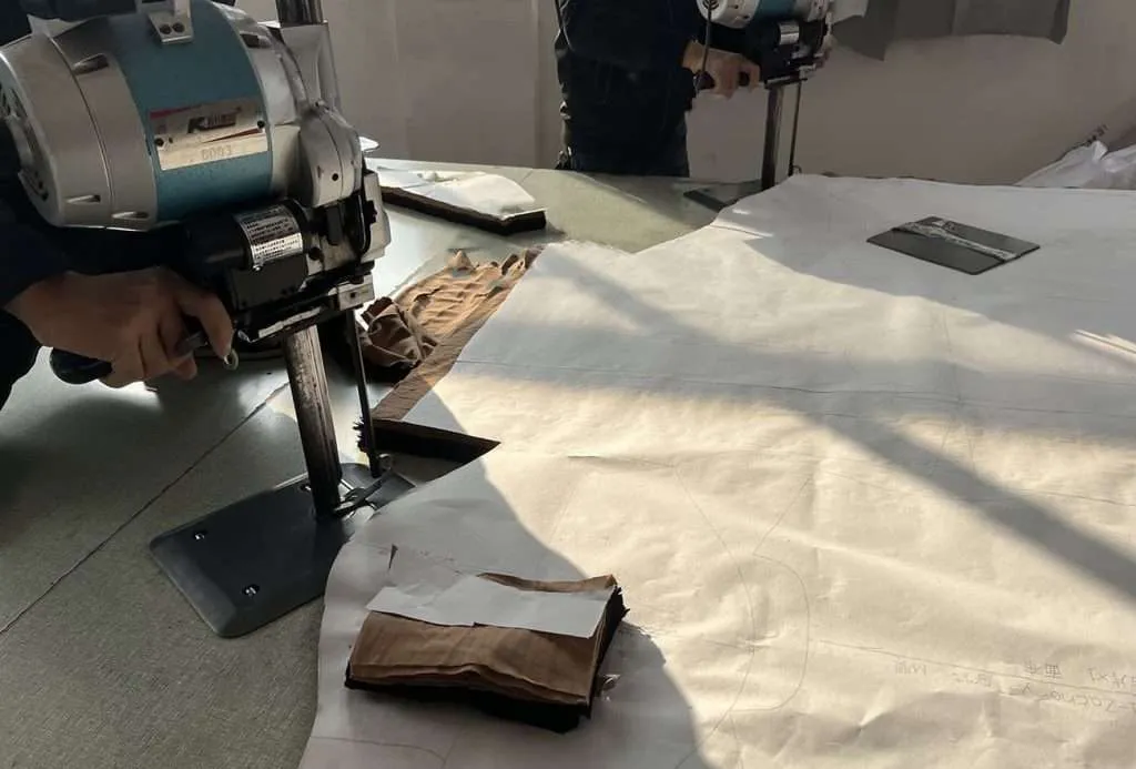 cutting clothes fabric production