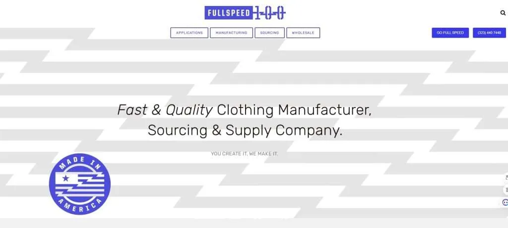 fullspeed100 Custom garment Manufacturers