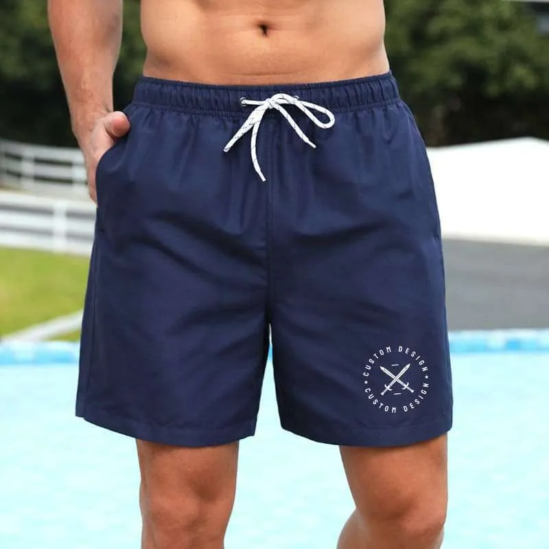 personalized logo swim trunks