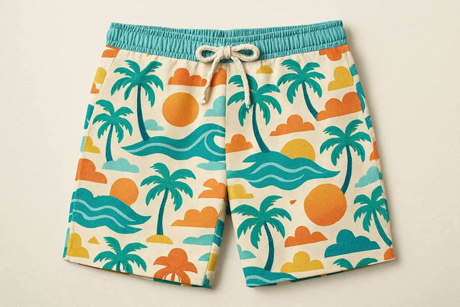 Preview and finalize your swim shorts design