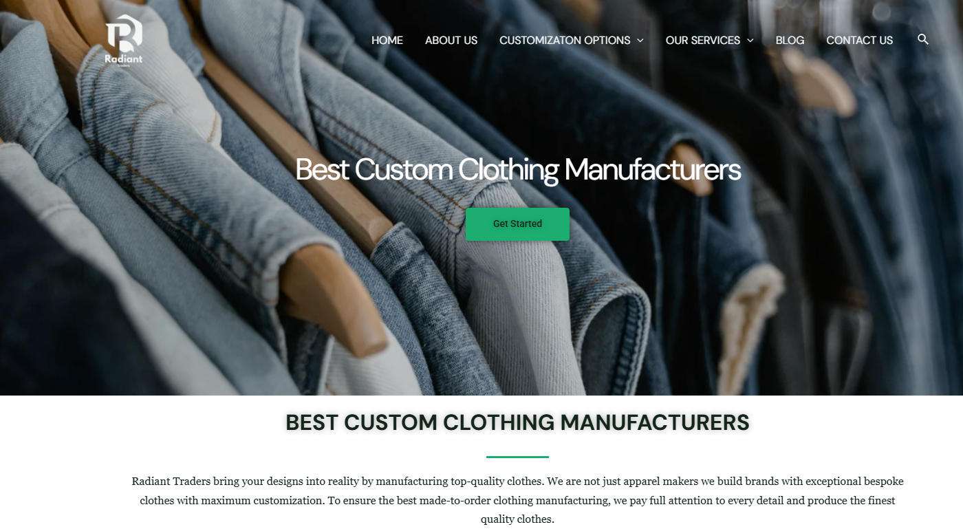 Radiant Traders Custom Clothing Manufacturers