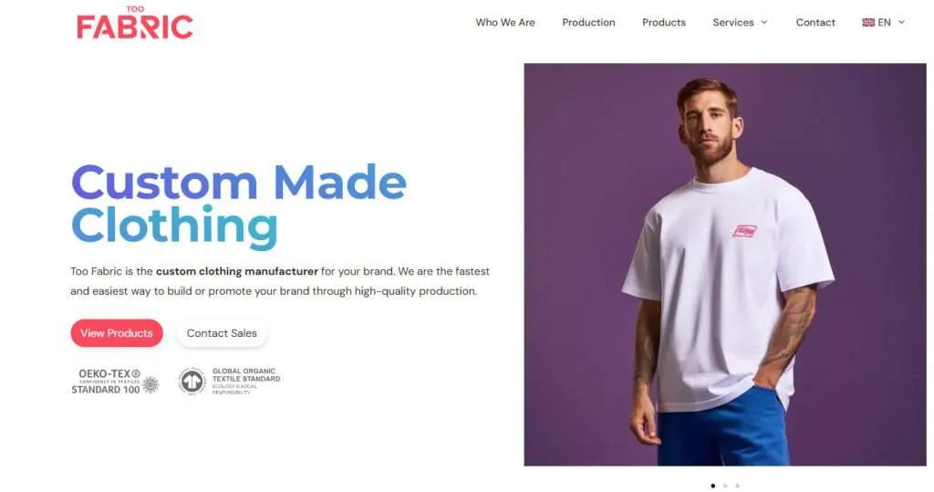 Too Fabric Clothing Suppliers