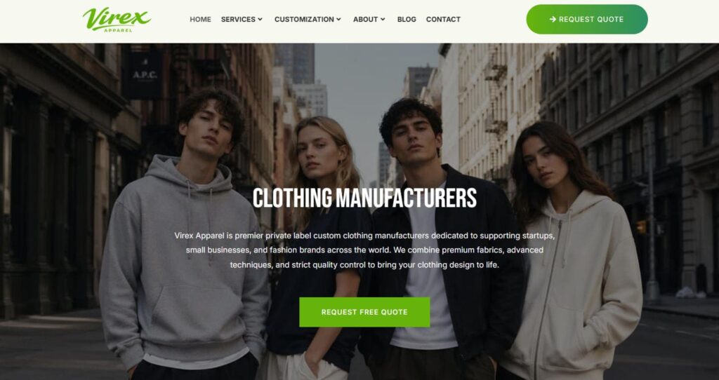Virex Apparel Cut and Sew Clothing Manufacturers